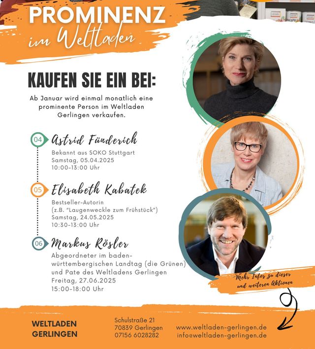 Markus Rösler im Weltladen Gerlingen