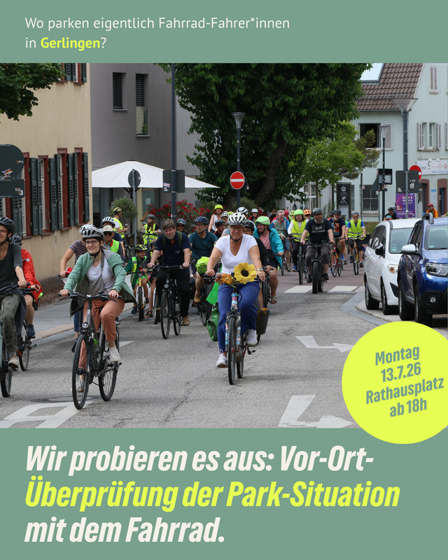 Parken mit dem Rad in Gerlingen